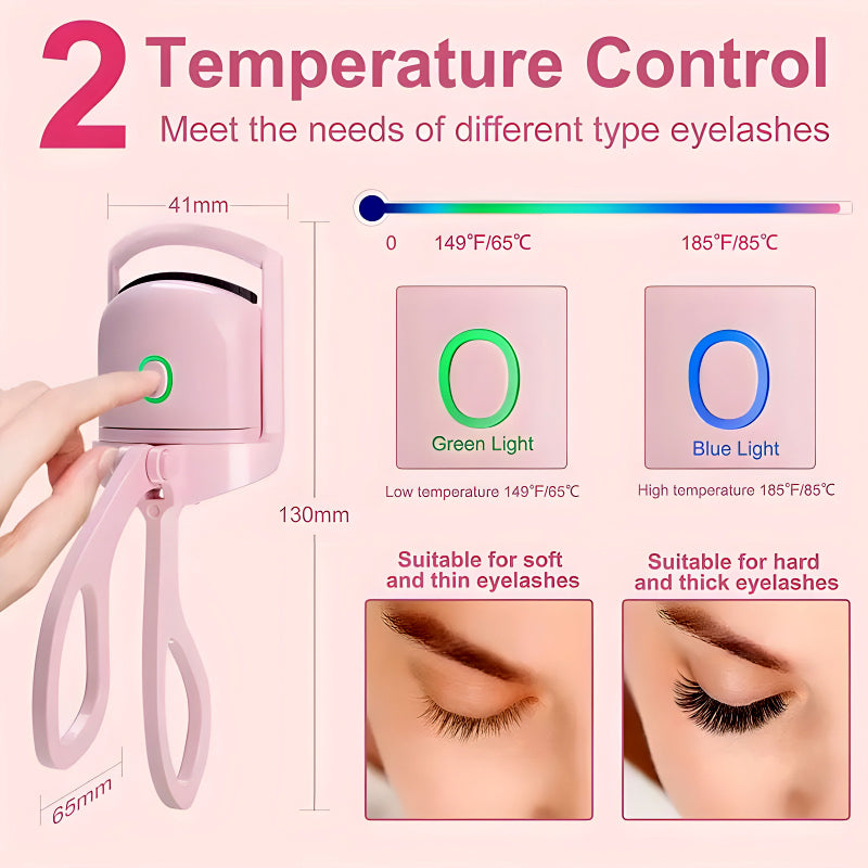 Compact and Rechargeable Mini Electric Eyelash Curler for Quick Long-Lasting Curling Ideal Tool for Women